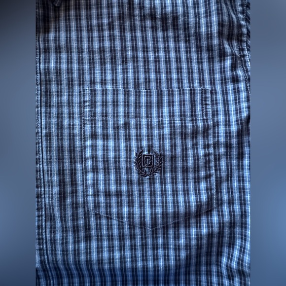 Chaps | Men’s Stretch Long Sleeve Blue Plaid Button Down Shirt | Size M | EUC - Picture 5 of 9